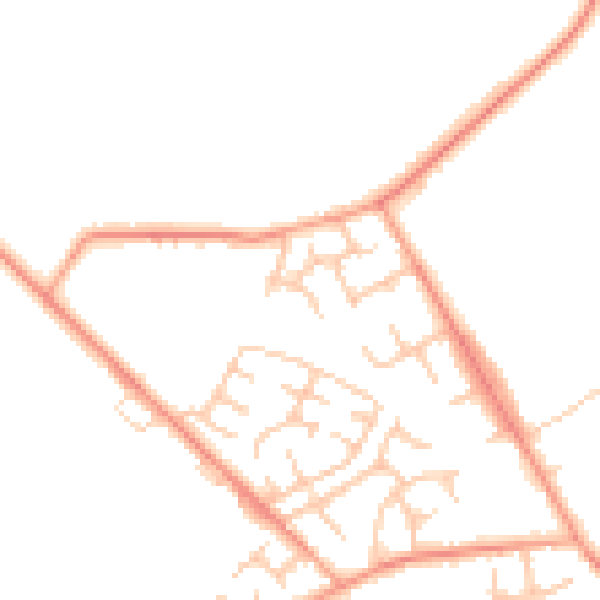 Daytime road noise heatmap for WS12 0SR