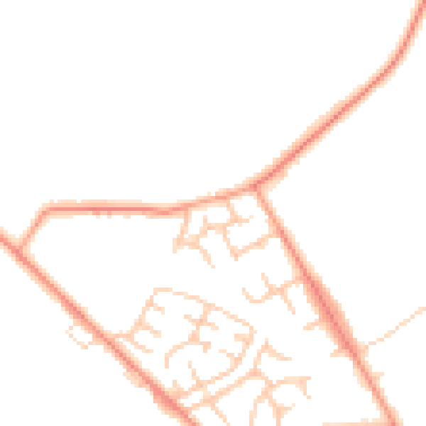 Daytime road noise heatmap for WS12 0ST