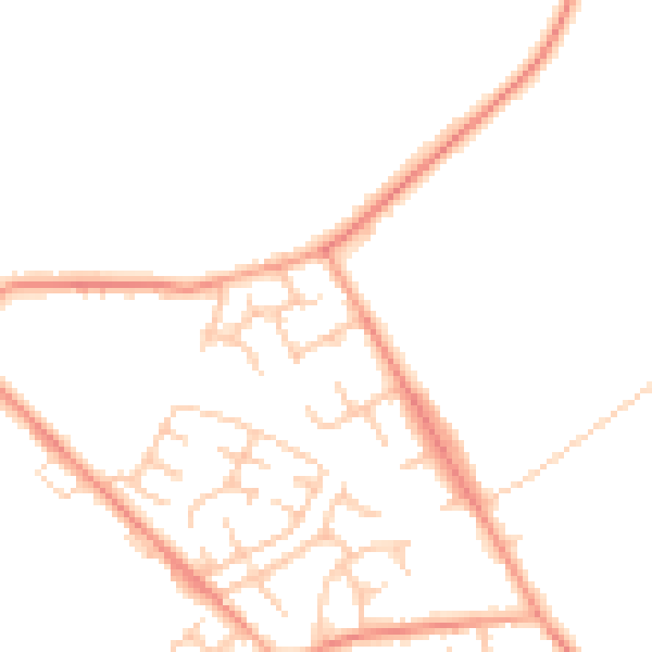 Daytime road noise heatmap for WS12 0SX