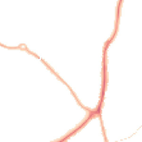 Night-time road noise heatmap for WS12 1AX