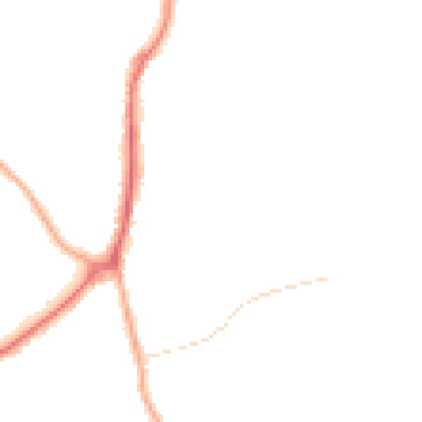 Night-time road noise heatmap for WS12 1BJ