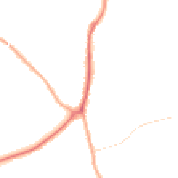 Night-time road noise heatmap for WS12 1DD
