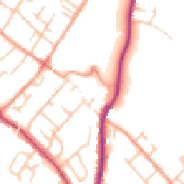 Daytime road noise heatmap for WS12 1DF