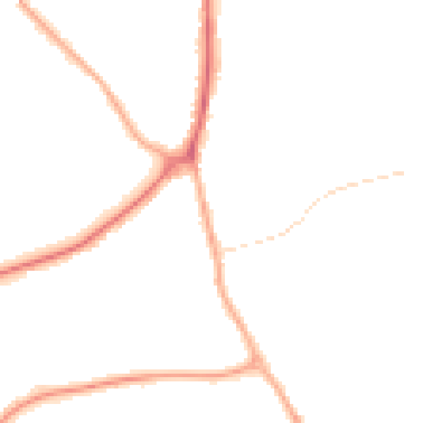 Night-time road noise heatmap for WS12 1DJ