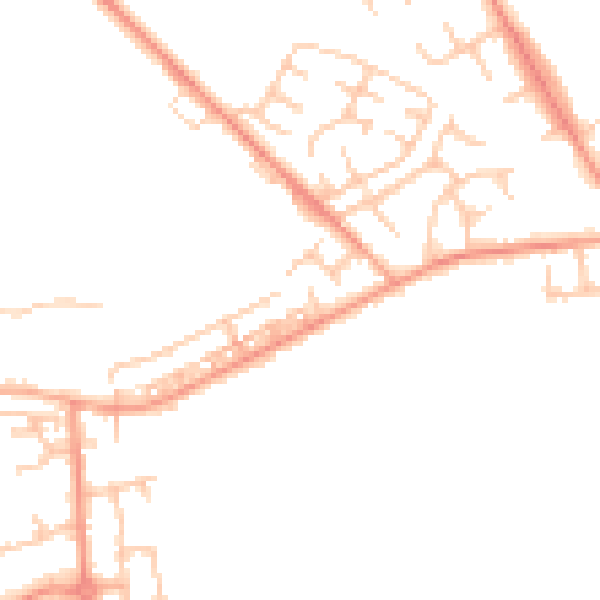 Daytime road noise heatmap for WS12 1LA