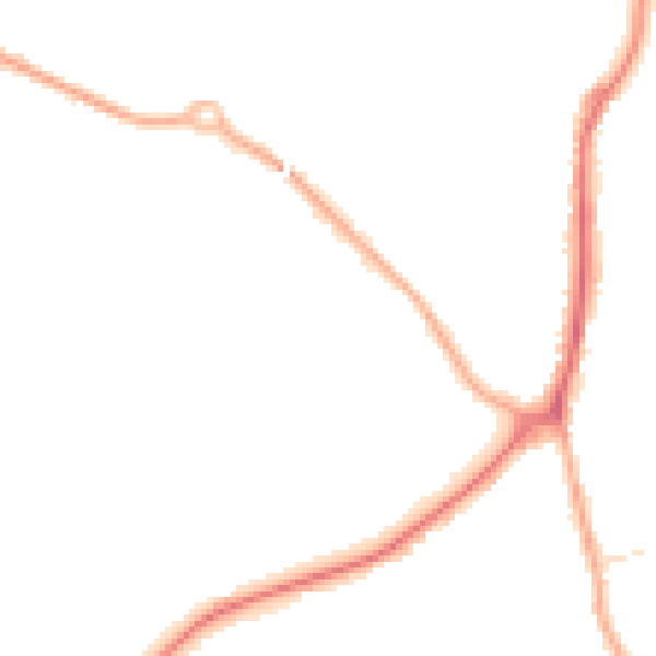 Night-time road noise heatmap for WS12 1LH