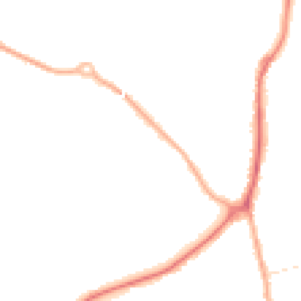 Night-time road noise heatmap for WS12 1LJ