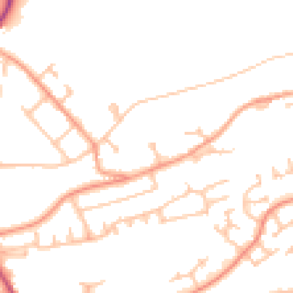 Daytime road noise heatmap for WS12 1PB