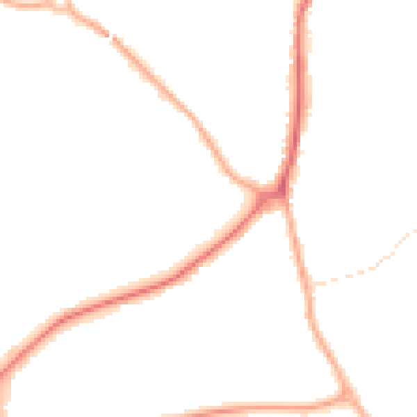 Night-time road noise heatmap for WS12 1UJ