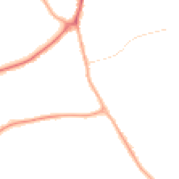 Night-time road noise heatmap for WS12 2DQ
