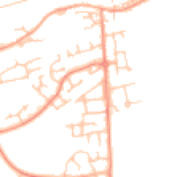 Daytime road noise heatmap for WS12 2RY