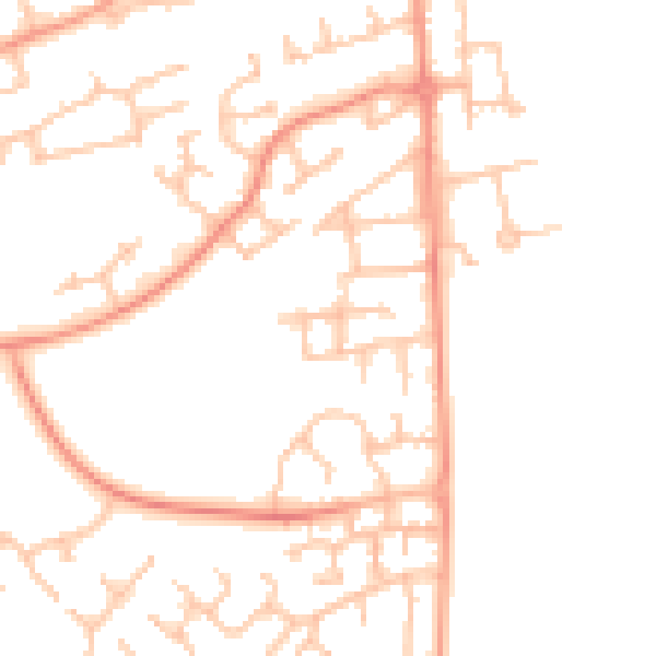 Daytime road noise heatmap for WS12 2SB
