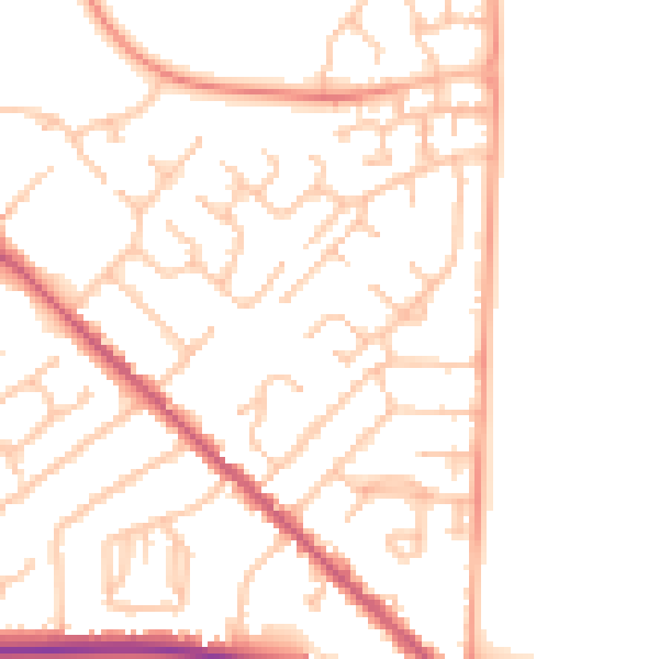 Daytime road noise heatmap for WS12 2SL