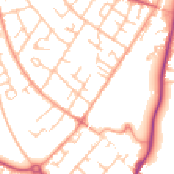 Daytime road noise heatmap for WS12 4AG
