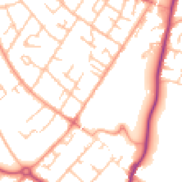 Daytime road noise heatmap for WS12 4DH