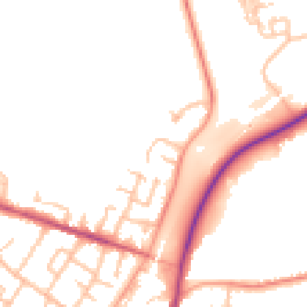 Daytime road noise heatmap for WS12 4DS