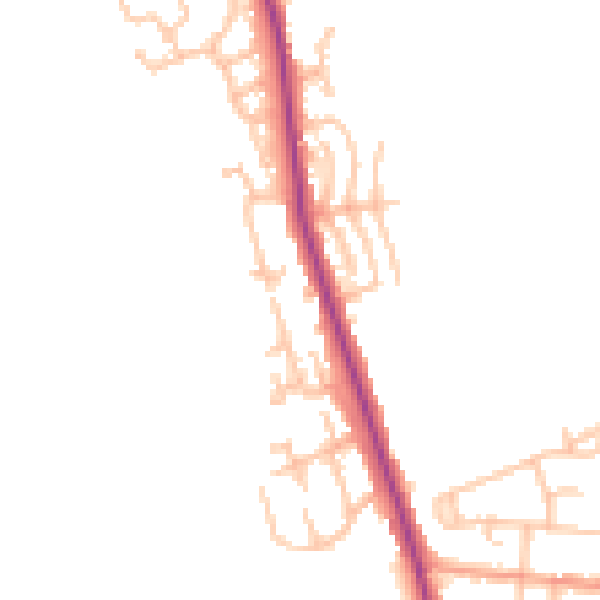 Daytime road noise heatmap for WS12 4FB