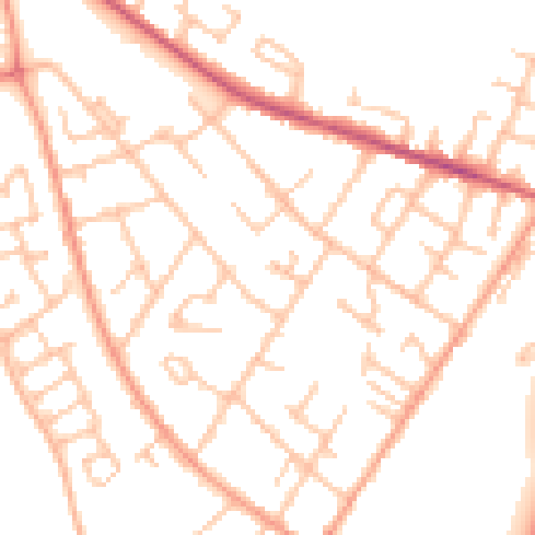 Daytime road noise heatmap for WS12 4GG