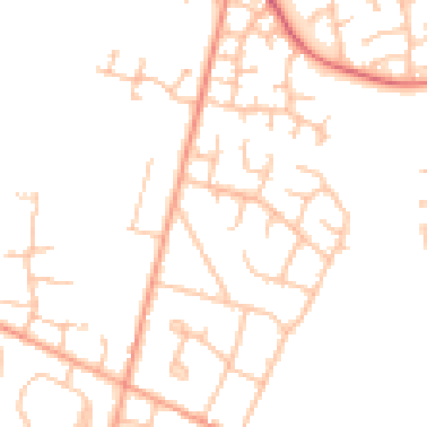 Daytime road noise heatmap for WS12 4LS