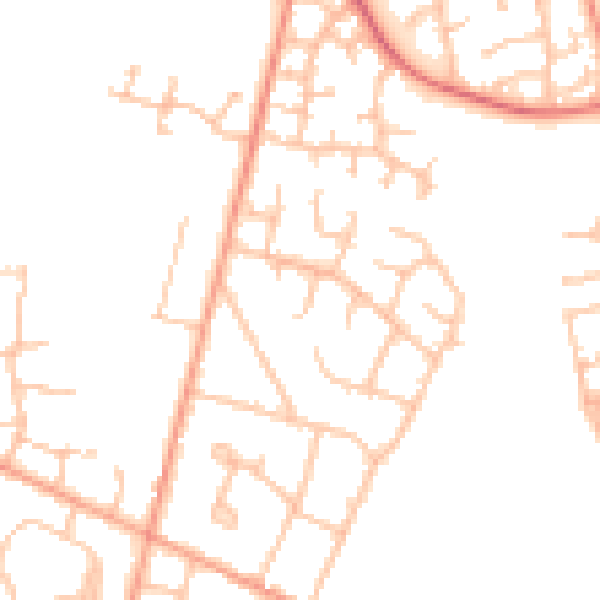 Daytime road noise heatmap for WS12 4LT