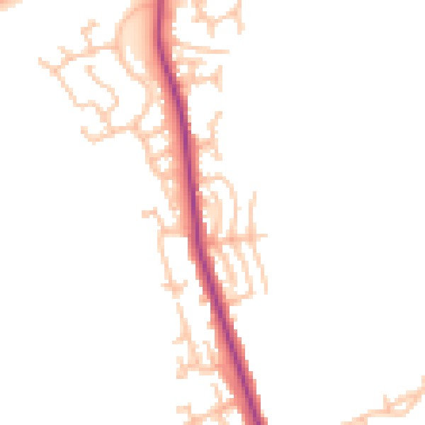 Daytime road noise heatmap for WS12 4NT