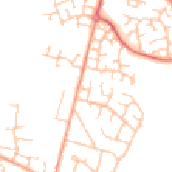 Daytime road noise heatmap for WS12 4SE