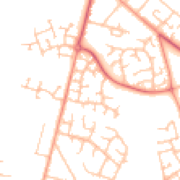 Daytime road noise heatmap for WS12 4SW