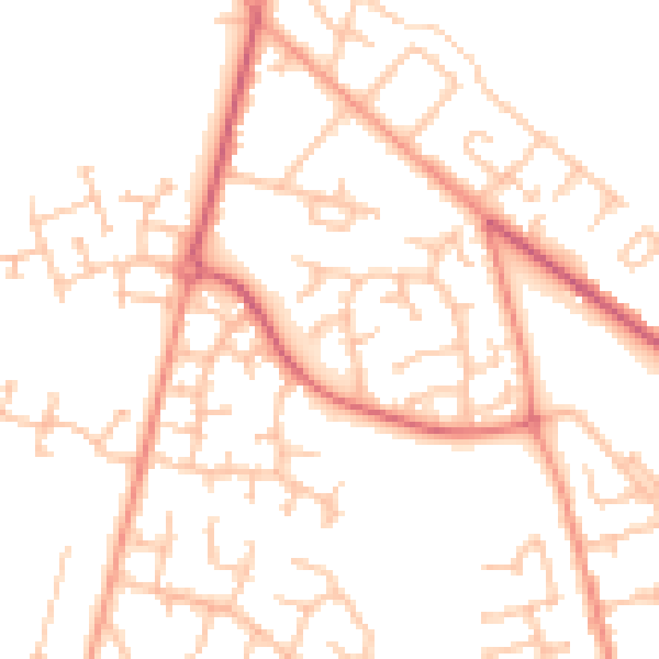 Daytime road noise heatmap for WS12 4SX