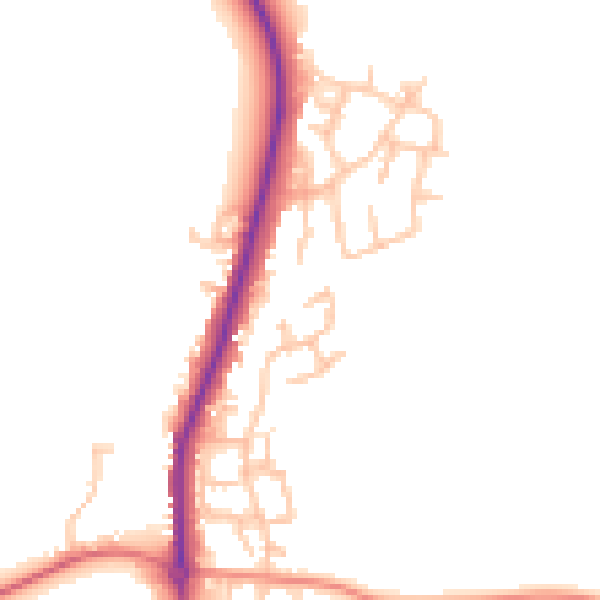 Daytime road noise heatmap for WS12 4TN