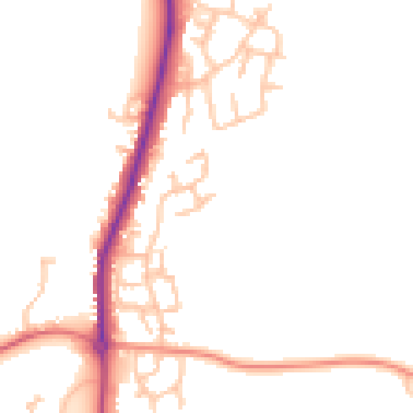 Daytime road noise heatmap for WS12 4TP