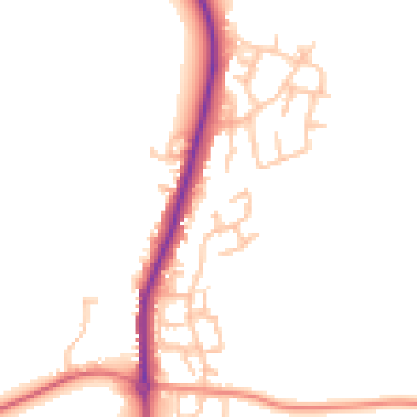 Daytime road noise heatmap for WS12 4TW