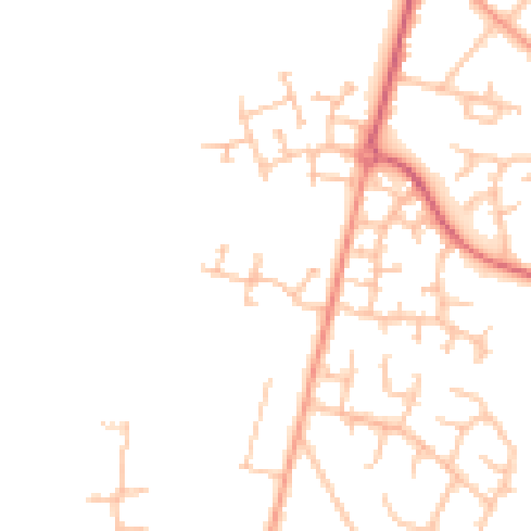 Daytime road noise heatmap for WS12 4TZ