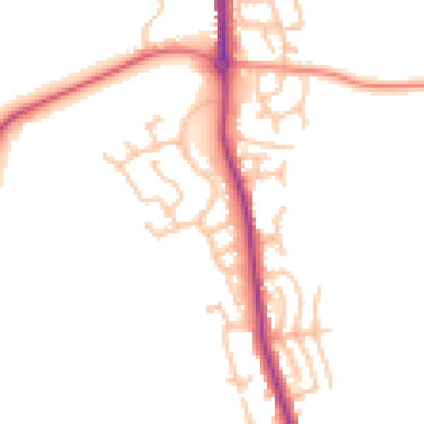 Daytime road noise heatmap for WS12 4UD