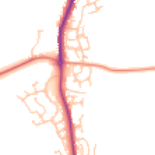 Daytime road noise heatmap for WS12 4UJ