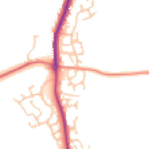 Daytime road noise heatmap for WS12 4UL