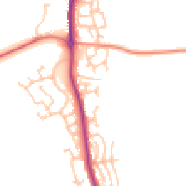 Daytime road noise heatmap for WS12 4UX