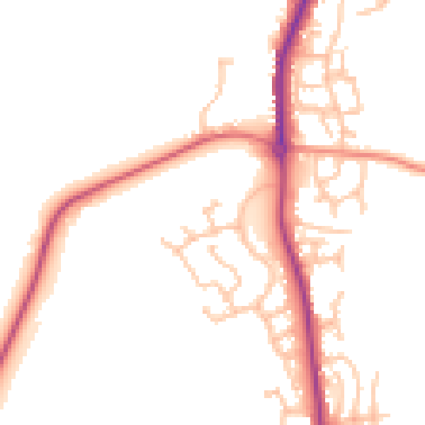 Daytime road noise heatmap for WS12 4WB