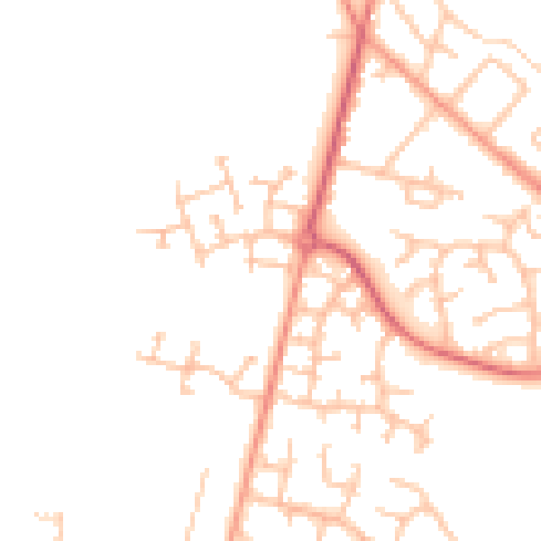 Daytime road noise heatmap for WS12 4XN