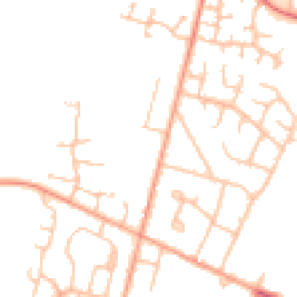 Daytime road noise heatmap for WS12 4XT