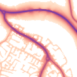 Daytime road noise heatmap for WS15 2HP