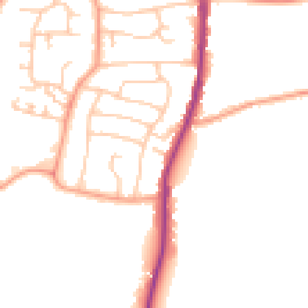 Daytime road noise heatmap for WS6 6AF