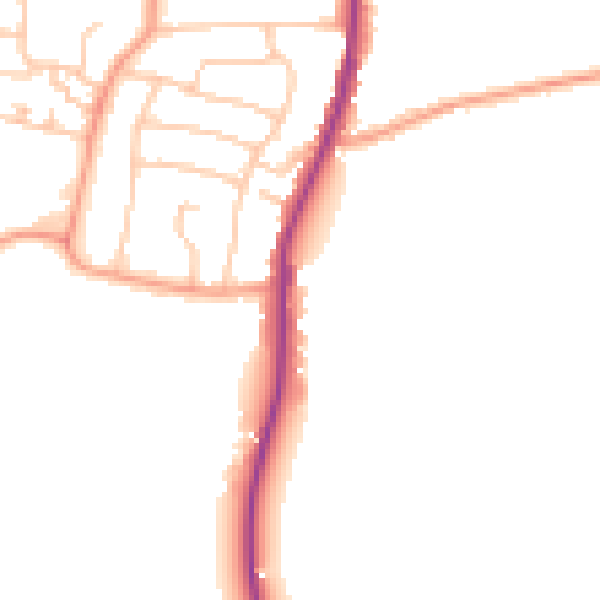 Daytime road noise heatmap for WS6 6AG