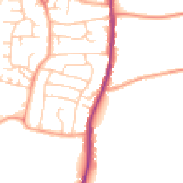 Daytime road noise heatmap for WS6 6BB