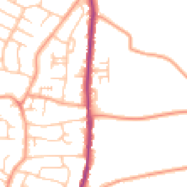 Daytime road noise heatmap for WS6 6DJ