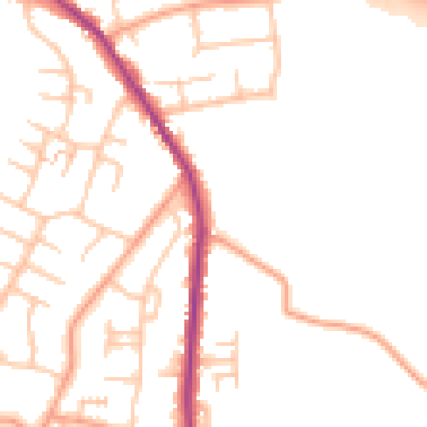Daytime road noise heatmap for WS6 6DL