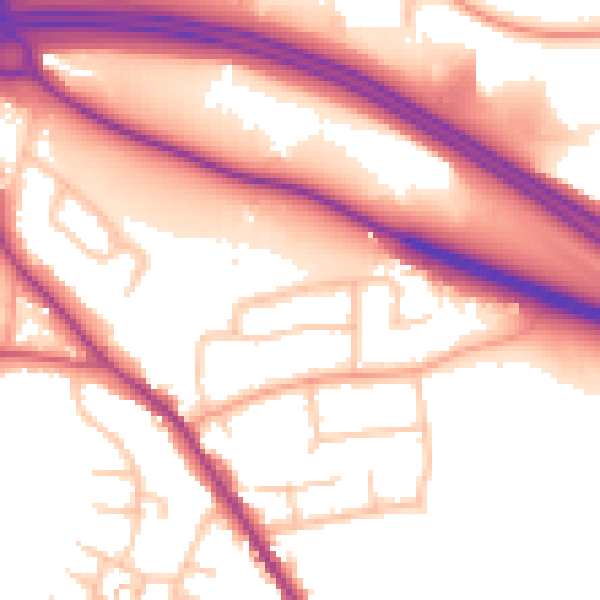 Daytime road noise heatmap for WS6 6PA