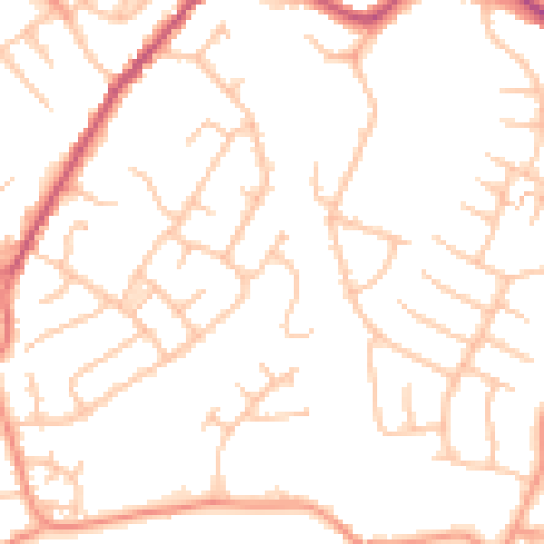 Daytime road noise heatmap for WS6 7BU