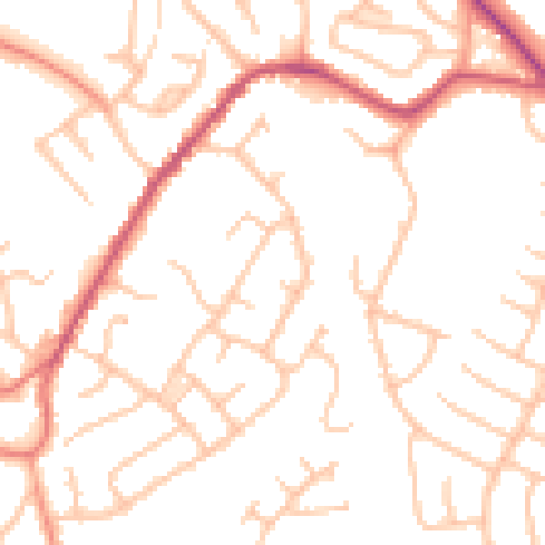Daytime road noise heatmap for WS6 7DG