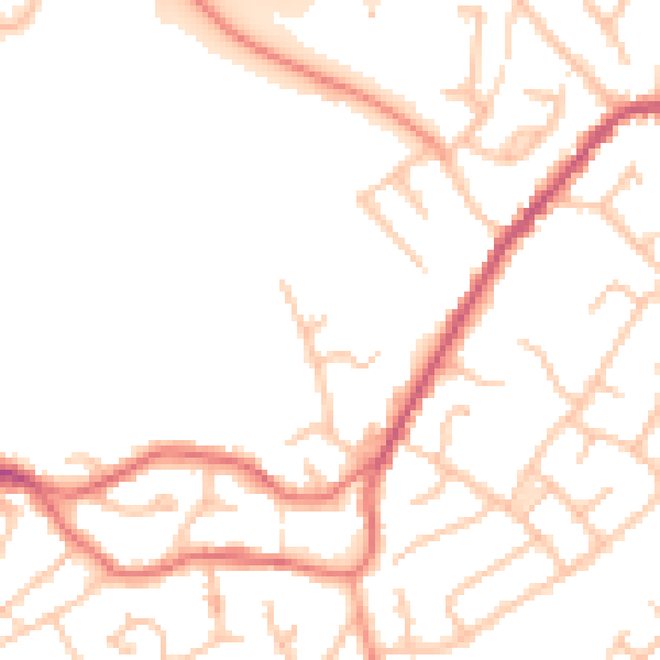 Daytime road noise heatmap for WS6 7DN