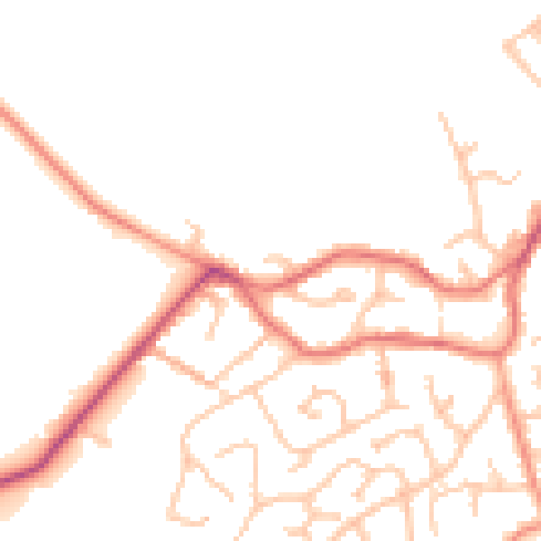 Daytime road noise heatmap for WS6 7DP
